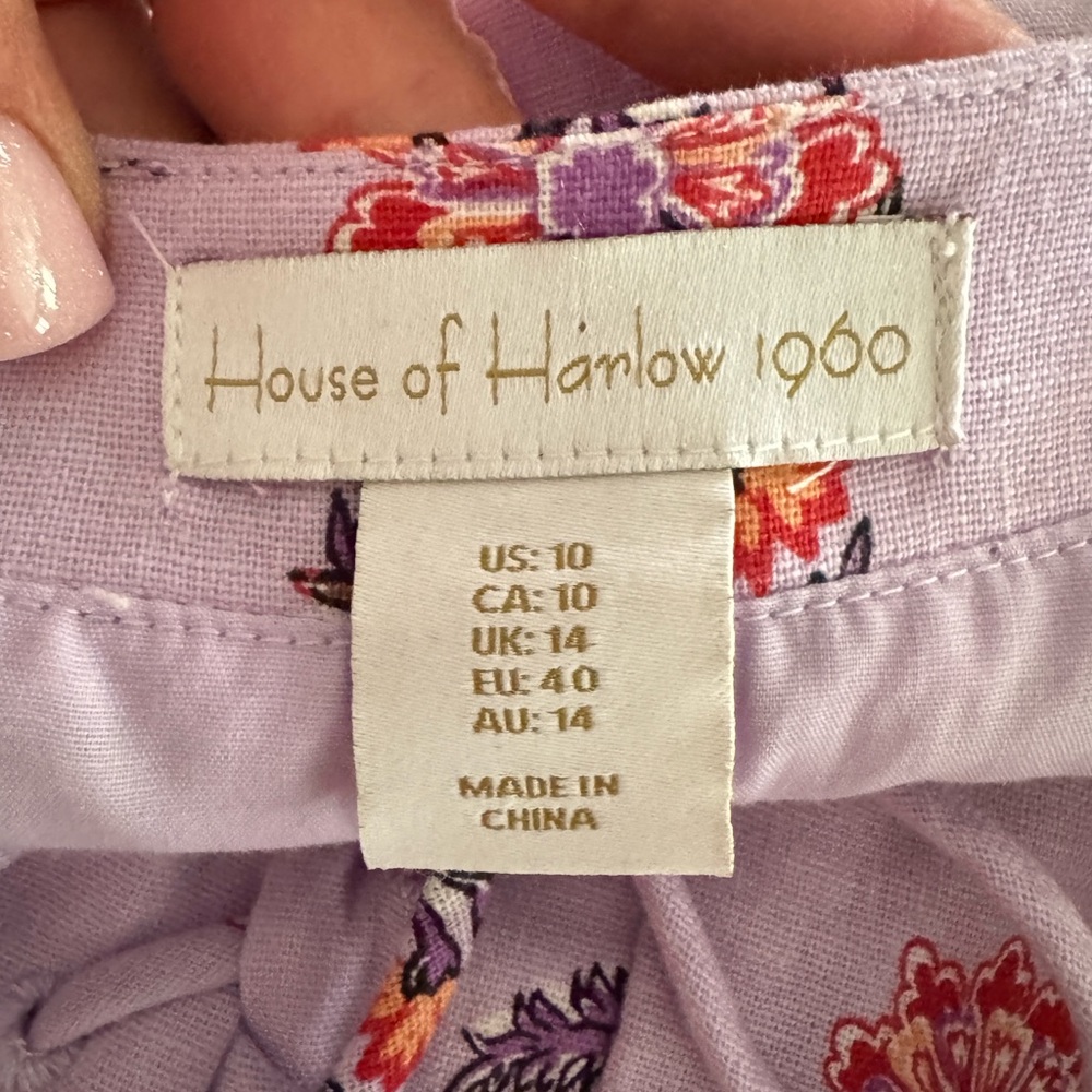 Floral Lace-Up Dress in Lavender - Picture 6 of 7